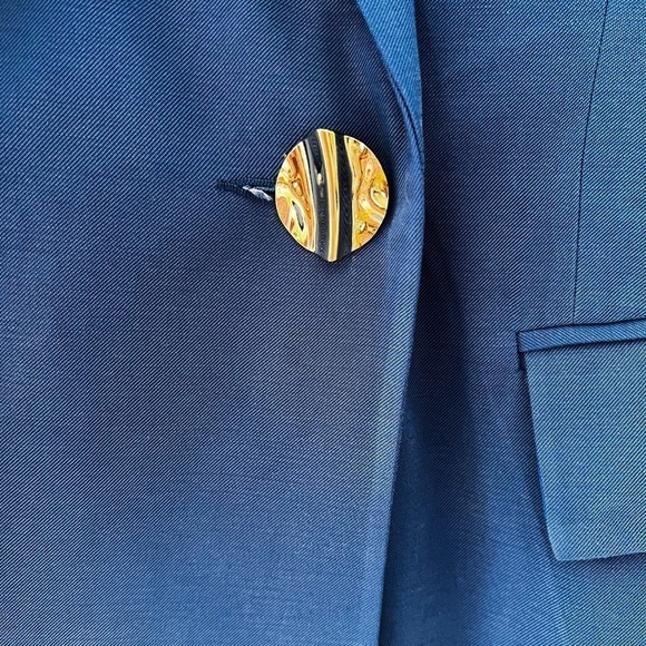 NWT SABINA MUSAYEV Giarda Tailored Blazer Dress Blue Sz M - Picture 4 of 7